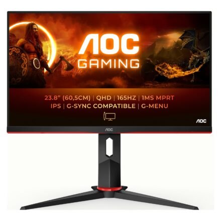 AOC AOC | Monitor | Q24G2A/BK | 23.8 " | IPS | QHD | 16:9 | 165 Hz | 1 ms | 2560 x 1440 | 350 cd/m² | HDMI ports quantity 1 Q24G2A/BK