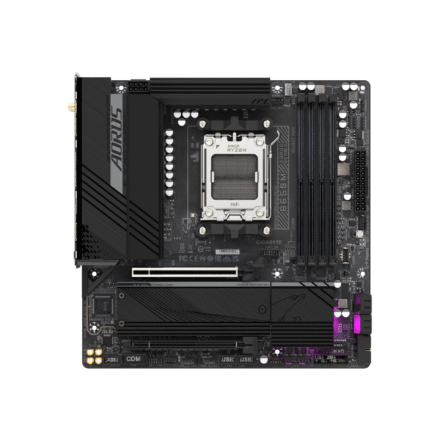 Gigabyte Gigabyte | B650M AORUS ELITE AX rev 1.3 | Processor family AMD | Processor socket AM5 | DDR5 DIMM | Supported hard disk drive interfaces SATA, M.2 | Number of SATA connectors 4 B650M AORUS ELITE AX rev 1.3