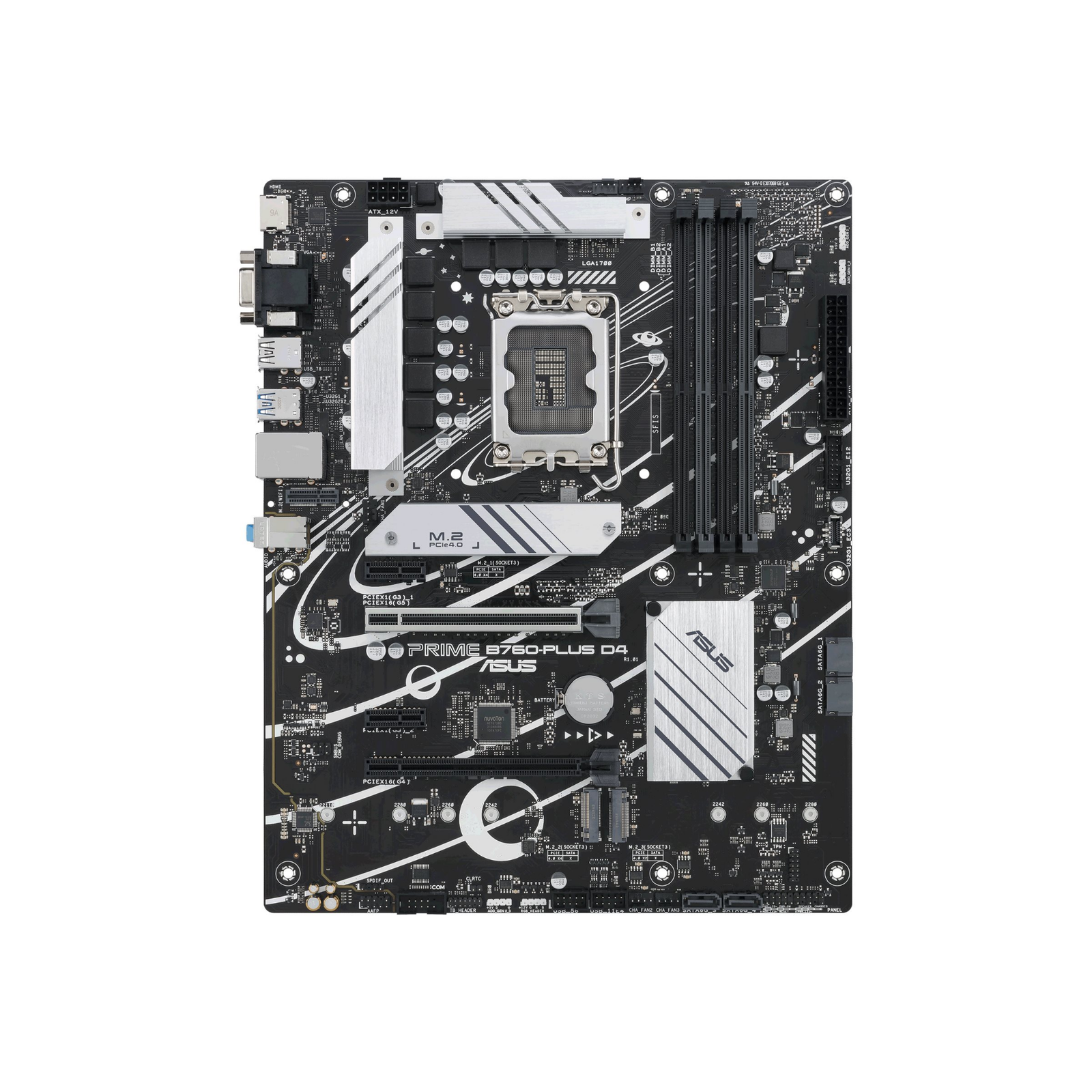 Asus Asus | PRIME B760-PLUS D4 | Processor family Intel | Processor socket LGA1700 | DDR4 | Supported hard disk drive interfaces M.2, SATA | Number of SATA connectors 4 90MB1CW0-M1EAY0