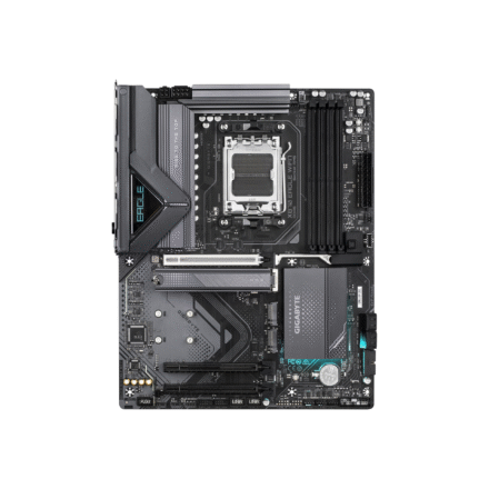 Gigabyte Gigabyte X870 EAGLE WIFI7 | Processor family AMD | Processor socket AM5 | DDR5 DIMM | Supported hard disk drive interfaces SATA, M.2 | Number of SATA connectors 4 X870 EAGLE WIFI7