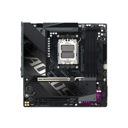 Gigabyte Gigabyte B850M A ELT WF6E | Processor family AMD | Processor socket AM5 | DDR5 | Supported hard disk drive interfaces SATA, M.2 | Number of SATA connectors 4 B850M A ELT WF6E ICE