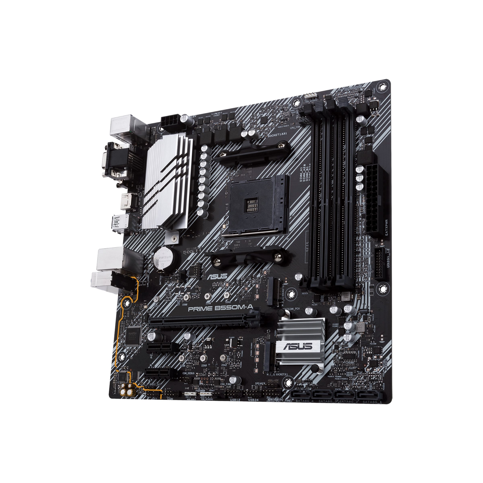Asus Asus | PRIME B550M-A | Processor family AMD | Processor socket AM4 | DDR4 | Memory slots 4 | Supported hard disk drive interfaces M.2, SATA | Number of SATA connectors 4 | Chipset AMD B | Micro ATX 90MB14I0-M0EAY0