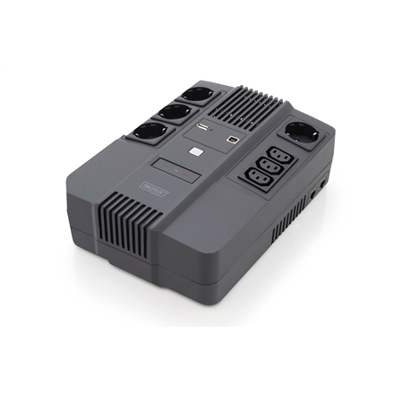Digitus Digitus | All-in-One UPS | All-in-One UPS, 800VA/480W, LED 12V/9Ah x1, 4x CEE 7/7,3x IEC C13, USB, RJ45 | 800 VA | 480 W DN-170111