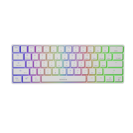 Genesis Genesis | THOR 660 RGB | White | Mechanical Gaming Keyboard | Wireless | RGB LED light | US | Bluetooth | USB Type-C | 588 g | Gateron Brown NKG-1915