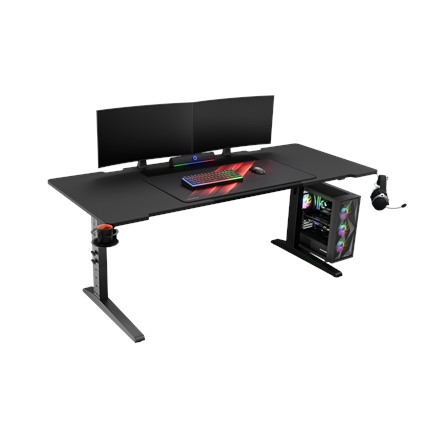 Genesis Genesis | Modular Gaming Desk | Holm 180 RGB | Anthracite Black NDS-2251