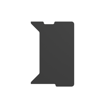 Genesis Genesis | Holm Modular Side Desk Top Right 50cm | NDS-2281 | Anthracite Black NDS-2281