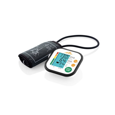 ETA ETA | Upper Arm Blood Pressure Monitor | ETA229790000 | Memory function | Number of users 2 user(s) | 4 | Suitable for home use. Measurement of systolic and diastolic pressure, pulse. Oscillometric measurement method. Display of measured values ​​on LCD. Fully automatic filling and deflation of the cuff. Pressure measurement accuracy +/- 3 mmHg, pulse +/- 5%. Pressure measurement range 0 - 299 mmHg, pulse 40 - 199 per minute. Irregular heart rate detection. WHO blood pressure classification. | Upper Arm ETA229790000