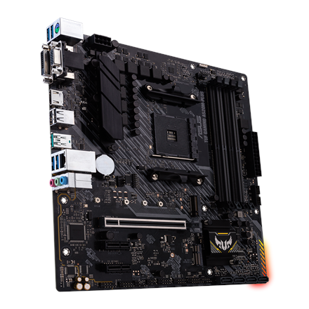 Asus Asus | TUF GAMING A520M-PLUS | Processor family AMD | Processor socket AM4 | DDR4 | Memory slots 4 | Supported hard disk drive interfaces SATA, M.2 | Number of SATA connectors 4 | Chipset AMD A520 | Micro ATX 90MB17F0-M0EAY0