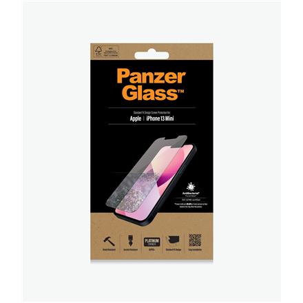 PanzerGlass PanzerGlass | Clear Screen Protector | Apple | iPhone 13 Mini | Tempered glass | Antibacterial glass; Resistant to scratches and bacteria; Shock absorbing; Easy to install 2741
