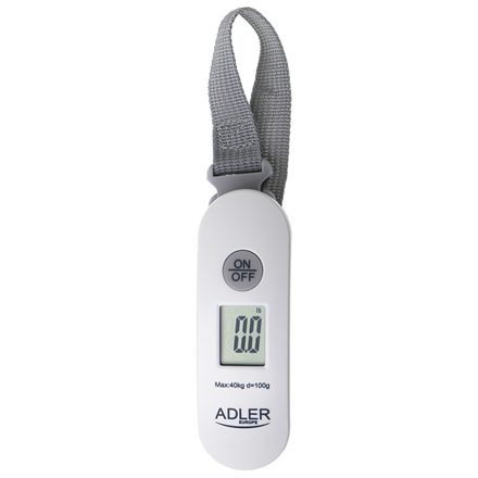 Adler Adler | Travel Luggage Scale | AD 8189 | Auto power off | Maximum weight (capacity) 40 kg | Low Battery Indicator; Overload Indicator; Measurement Range: From 300g to 40kg AD 8189