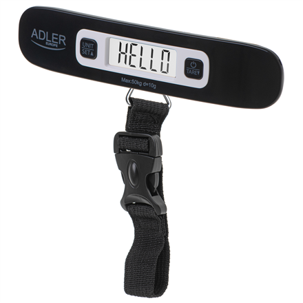 Adler Adler | Travel Luggage Scale | AD 8190 | Auto power off | Maximum weight (capacity) 50 kg | Low Battery Indicator; Overload Indicator; Measurement Range: From 50g to 50kg AD 8190