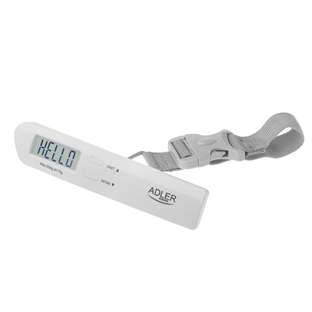 Adler Adler | Travel Luggage Scale | AD 8191 | Maximum weight (capacity) 50 kg | Low Battery Indicator; Measurement Range: From 50g to 50kg; Overload Indicator AD 8191