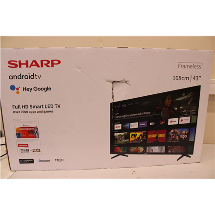 Sharp SALE OUT. | Sharp | 43FH2EA | 43" (108cm) | Smart TV | Android TV | FHD | Black | DAMAGED PACKAGING 43FH2EASO