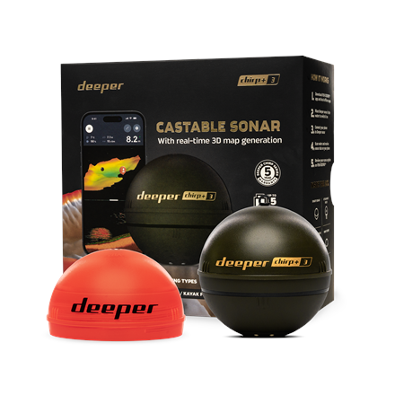 Deeper Deeper Smart Sonar Chirp+3 | Sonar | Wi-Fi | Brown Green ITGAM1951