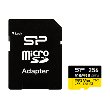 Silicon Power Silicon Power Inspire | 256 GB | microSDXC | Flash memory class C10, UHS-I U3, V30 SP256GBSTXLA2V1NSP