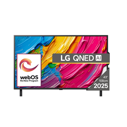 LG LG 43QNED80A3A | 43 | Smart TV | webOS 25 | UHD | Black 43QNED80A3A