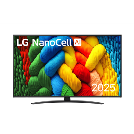LG LG 50NANO81A3A | 50 | Smart TV | webOS 25 | UHD | Black 50NANO81A3A