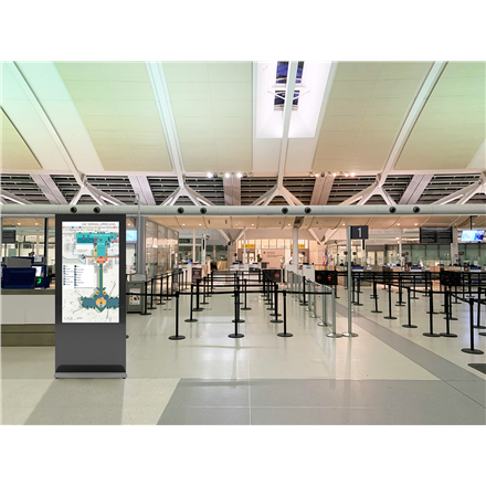 EDBAK EDBAK Floor stand | IDS10.55 Indoor Public Display Totem with glass front | 55 " | Black IDS10.55