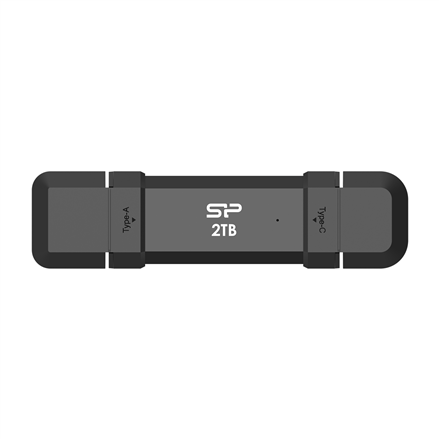 Silicon Power Silicon Power Portable External SSD | DS72 | 2000 GB | USB Type-A/USB Type-C 3.2 Gen 2 | Black SP002TBUC3S72VPK