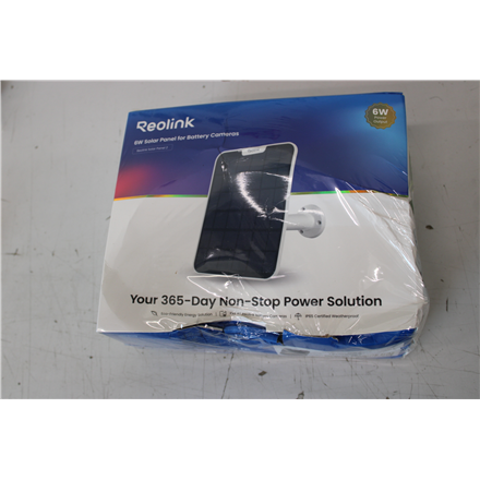 Reolink SALE OUT. Reolink SP2-W 6W Solar Panel, White | Reolink Solar Panel | SP2-W | White | IP65 | DAMAGED PACKAGING SP2-WSO