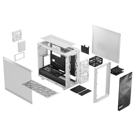 Fractal Design Fractal Design | Meshify 2 Lite TG Clear | Side window | White | E-ATX | Power supply included No | ATX FD-C-MEL2A-04