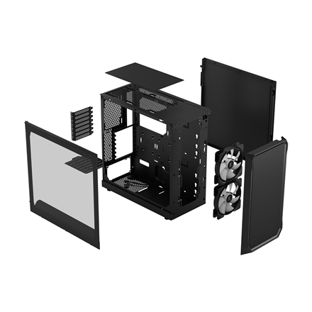Fractal Design Fractal Design | Focus 2 | Side window | RGB Black TG Clear Tint | Midi Tower | Power supply included No | ATX FD-C-FOC2A-03
