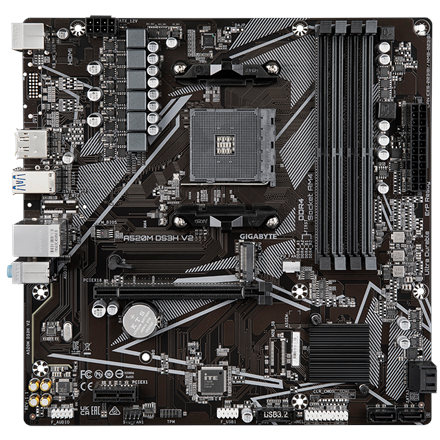 Gigabyte Gigabyte | A520M DS3H V2 | Processor family AMD | Processor socket AM4 | DDR4 DIMM | Memory slots 2 | Number of SATA connectors 4 | Chipset AMD A520 | Micro ATX A520M DS3H V2