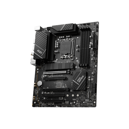 MSI MSI | PRO B760-P WIFI DDR4 | Processor family Intel | Processor socket LGA1700 | DDR4 | Supported hard disk drive interfaces SATA, M.2 | Number of SATA connectors 4 PRO B760-P WIFI DDR4
