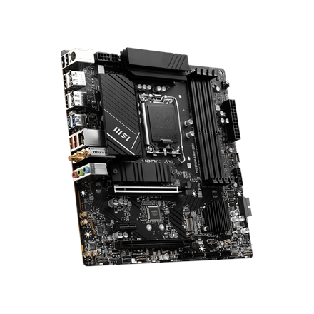 MSI MSI | PRO B760M-A WIFI DDR4 | Processor family Intel | Processor socket LGA1700 | DDR4 | Supported hard disk drive interfaces SATA, M.2 | Number of SATA connectors 4 PRO B760M-A WIFI DDR4