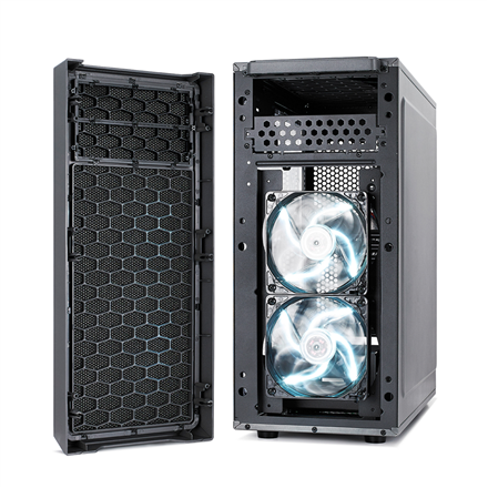 Fractal Design Fractal Design | Focus G | FD-CA-FOCUS-GY-W | Side window | Left side panel - Tempered Glass | Gray | ATX | Power supply included No | ATX FD-CA-FOCUS-GY-W
