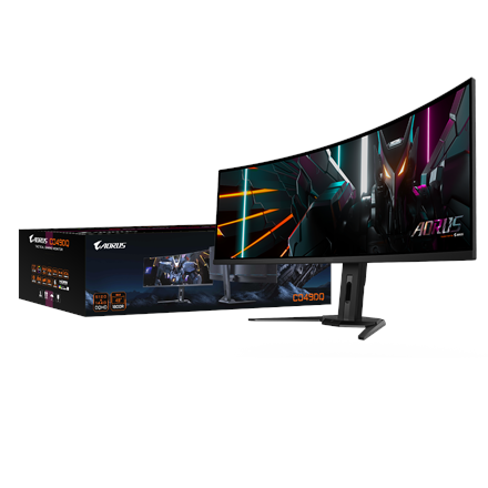 Gigabyte Gigabyte | CO49DQ | 49 " | OLED | DQHD | 32:9 | 144 Hz | 3 ms | 5120 x 1440 pixels | 250 cd/m² | HDMI ports quantity 2 x HDMI 2.1 | Black | Warranty 36 month(s) AORUS CO49DQ EK1