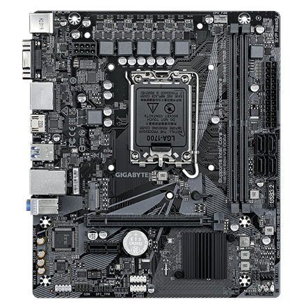 Gigabyte Gigabyte | H610M S2H V3 DDR4 G1.0 | Processor family Intel | Processor socket LGA1700 | DDR4 | Supported hard disk drive interfaces SATA, M.2 | Number of SATA connectors 4 H610M S2H V3 DDR4 G1.0