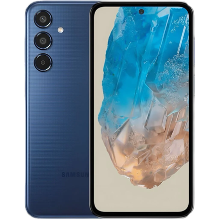 Samsung Samsung Galaxy | M35 (M356) | Dark Blue | 6.6 " | Super AMOLED | 1080 x 2340 pixels | Exynos | Internal RAM 6 GB | 128 GB | Dual SIM | 5G | Main camera resolution 50+8+5 MP | Secondary camera resolution 13 MP | Android | 14 | 6000 mAh SM-M35 Dark Blue 128