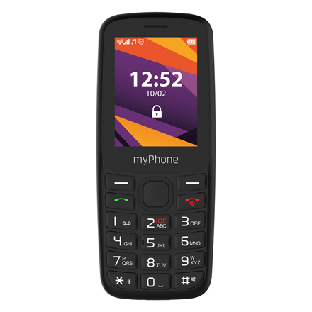 myPhone myPhone 6410 LTE | Black | 2.4 " | TFT | 64 MB | 128 MB | Dual SIM | Nano SIM | USB version Type-C | Built-in camera | Main camera resolution 0.3 MP | 1400 mAh TEL000868