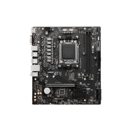 MSI MSI PRO A620M-B | Processor family AMD | Processor socket AM5 | DDR5 | Supported hard disk drive interfaces SATA, M.2 | Number of SATA connectors 4 PRO A620M-B