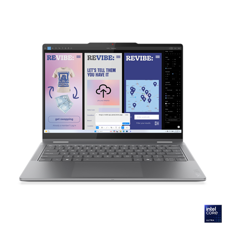 Lenovo Lenovo Yoga 7 2-in-1 14ILL10 | Luna Grey | 14 " | OLED | Touchscreen | WUXGA | 1920 x 1200 pixels | Glossy | Intel Core Ultra 5 | 226V | 16 GB | Soldered LPDDR5x | Solid-state drive capacity 512 GB | Intel Arc Graphics | Windows 11 Home | 802.11be | Bluetooth version 5.4 | Keyboard language English | Keyboard backlit | Warranty 24 month(s) | Battery warranty 12 month(s) 83JQ0003NT