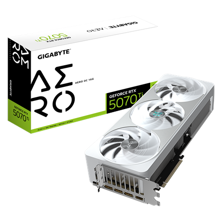 Gigabyte Gigabyte GeForce RTX 5070 Ti AERO OC 16G | NVIDIA | 16 GB | GeForce RTX 5070 Ti | HDMI ports quantity 1 | PCI-E 5.0 GV-N507TAERO OC-16GD