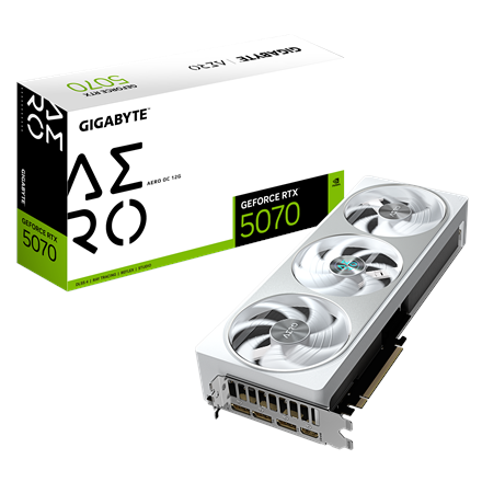 Gigabyte Gigabyte GeForce RTX 5070 AERO OC 12G | NVIDIA | 12 GB | GeForce RTX 5070 | HDMI ports quantity 1 | PCI-E 5.0 GV-N5070AERO OC-12GD