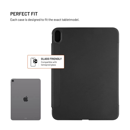 Fixed Fixed | Trinity Case | 10.9-11 " | Cover | Apple iPad 10.9" (2022)/iPad 11" (2025) | Black FIXTRI-1000-BK