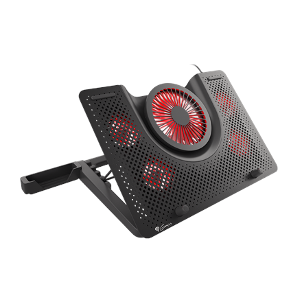 Genesis GENESIS Laptop cooling pad, OXID 550 15.6-17.3 5 FANS, LED LIGHT, 1 USB | Genesis | Laptop cooling pad, OXID 550 | Black | 400 x 280 x 55 mm | 2 year(s) NHG-1411
