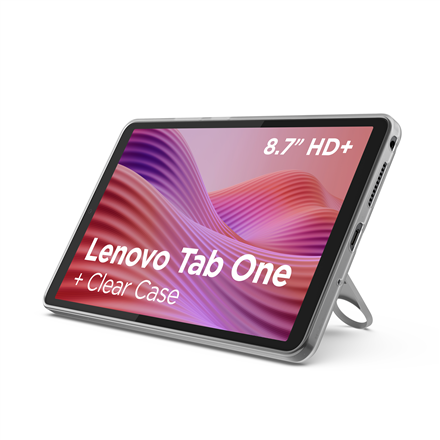 Lenovo Lenovo Tab One (without power adapter) | 8.7 " | Luna Grey | IPS | 1340 x 800 pixels | MediaTek | Helio G85 | Soldered LPDDR4x GB | 4 | 64 GB | 4G | Wi-Fi | Front camera | 2 MP | Rear camera | 8 MP | Bluetooth | 5.3 | Android | 14 or Later | Warranty 24 month(s) | Clear Case ZAF10175SE