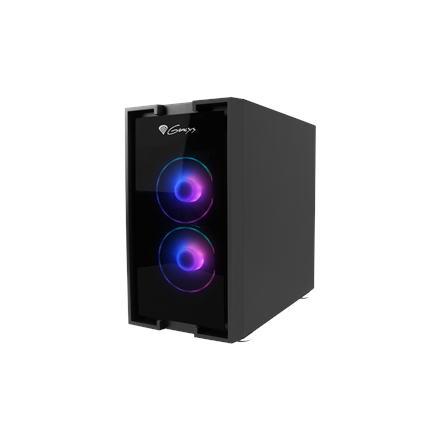 Genesis GENESIS IRID 353 ARGB Pc case, Micro tower, 2xUSB 2.0, 2x Jack, 1xUSB 3.0, Black | Genesis | IRID 353 ARGB | Black | ATX | Power supply included No NPC-1520