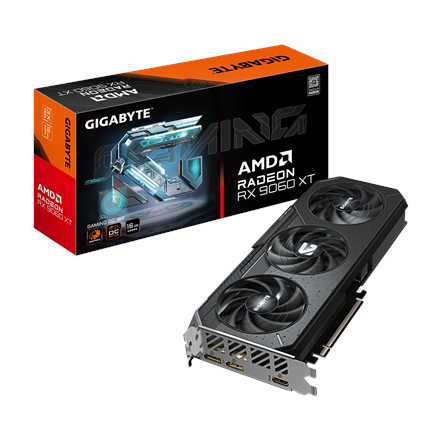 Gigabyte Gigabyte Radeon RX 9060 XT GAMING OC 16G | AMD | 16 GB | Radeon RX 9060 XT | GDDR6 | HDMI ports quantity 1 | PCI-E 5.0 GV-R9060XTGAMING OC-16GD