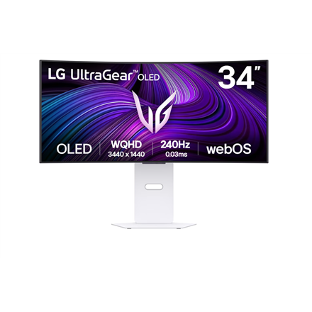 LG LG | 34GX90SA-W | 34 " | OLED | 21:9 | 240 Hz | 1 ms | 3440 x 1440 pixels | 250 cd/m² | HDMI ports quantity 2 | White 34GX90SA-W.AEU