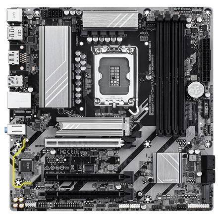 Gigabyte Gigabyte B860M DS3H | Processor family Intel | Processor socket LGA1851 | DDR5 | Supported hard disk drive interfaces M.2, SATA | Number of SATA connectors 4 B860M DS3H