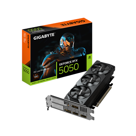 Gigabyte Gigabyte GeForce RTX 5050 OC Low Profile 8G | NVIDIA | 8 GB | GeForce RTX 5050 | GDDR6 | HDMI ports quantity 2 | PCI-E 5.0 GV-N5050OC-8GL