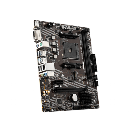 MSI MSI | A520M-A PRO | Processor family AMD | Processor socket AM4 | DDR4 | Memory slots 2 | Chipset AMD A | Micro ATX A520M-A PRO