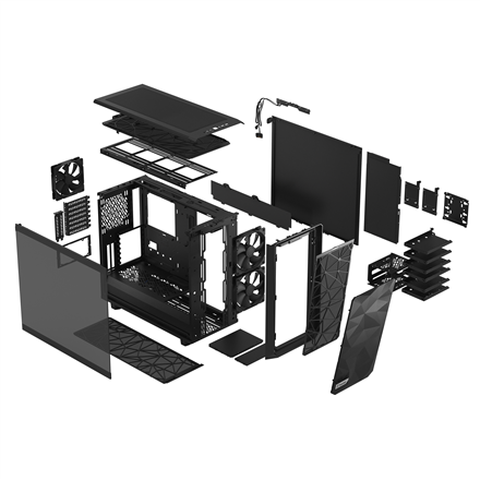 Fractal Design Fractal Design | Meshify 2 Light Tempered Glass | Black | ATX FD-C-MES2A-03