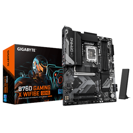 Gigabyte Gigabyte B760 G X WF6E GEN5 | Processor family Intel | Processor socket LGA1700 | DDR5 | Supported hard disk drive interfaces M.2, SATA | Number of SATA connectors 4 B760 G X WF6E GEN5