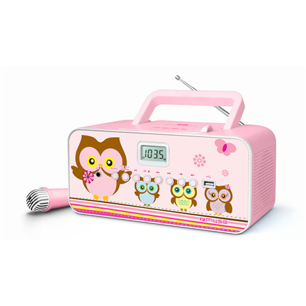 Muse Muse | M-29KP | Portable radio CD/MP3 player with USB | 30 W | Pink/Image M-29KP